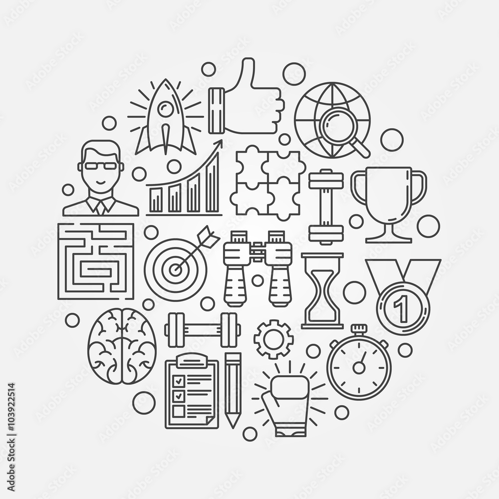 Motivation round vector illustration Motivation round vector illustration