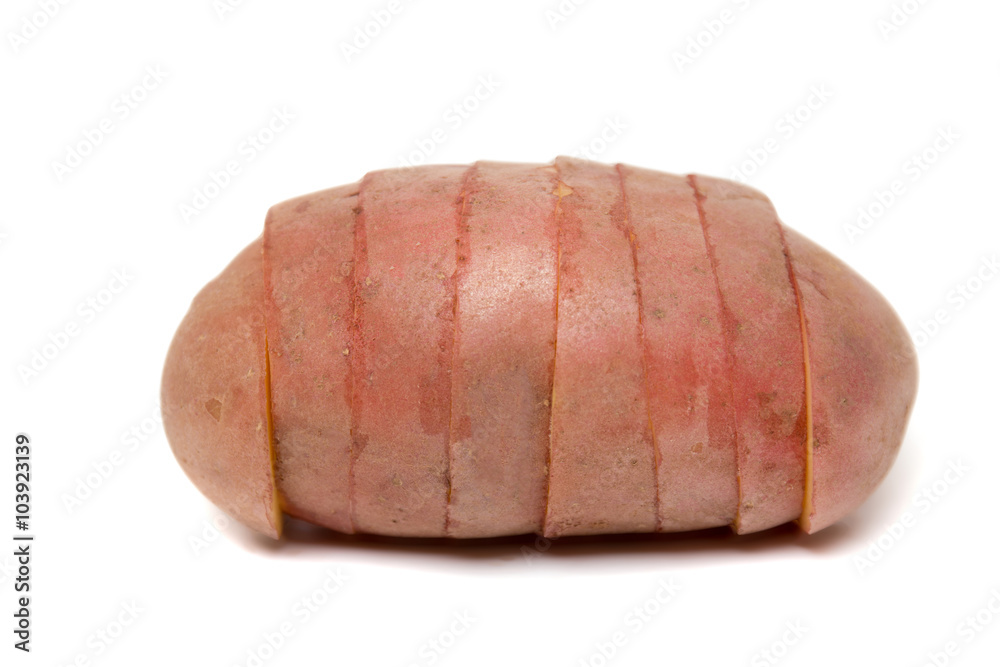 sliced potato isolated on a white background. sliced potato isolated on a white background.