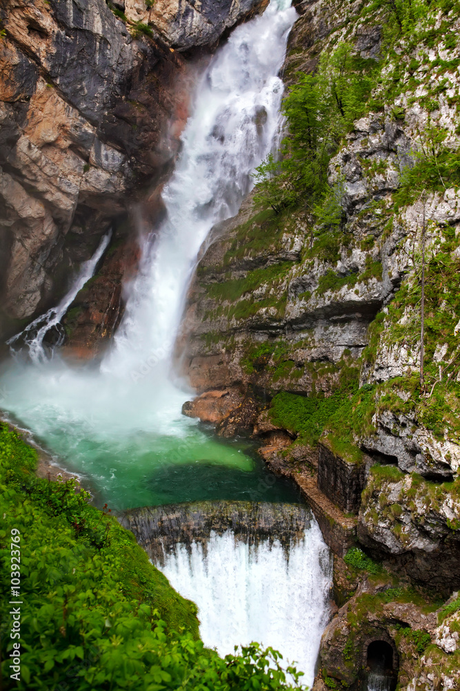 Obraz premium Savica waterfall