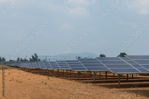 The solar farm for green energy in Thailand