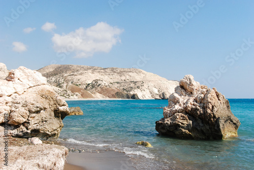 Beautiful bay with turquoise waters in Cyprus