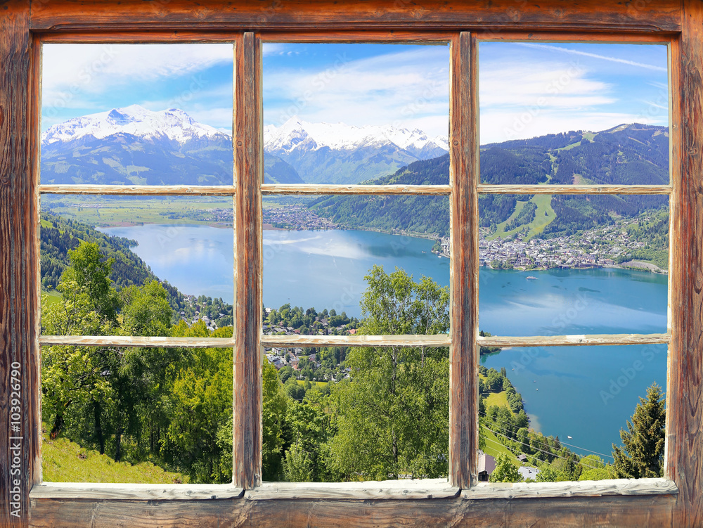 Fototapeta Widok z okna Zell am See