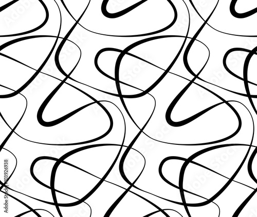Vector floral background of drawn lines