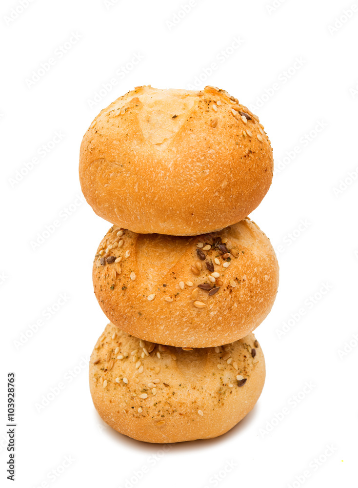 French bread rolls isolated French bread rolls isolated