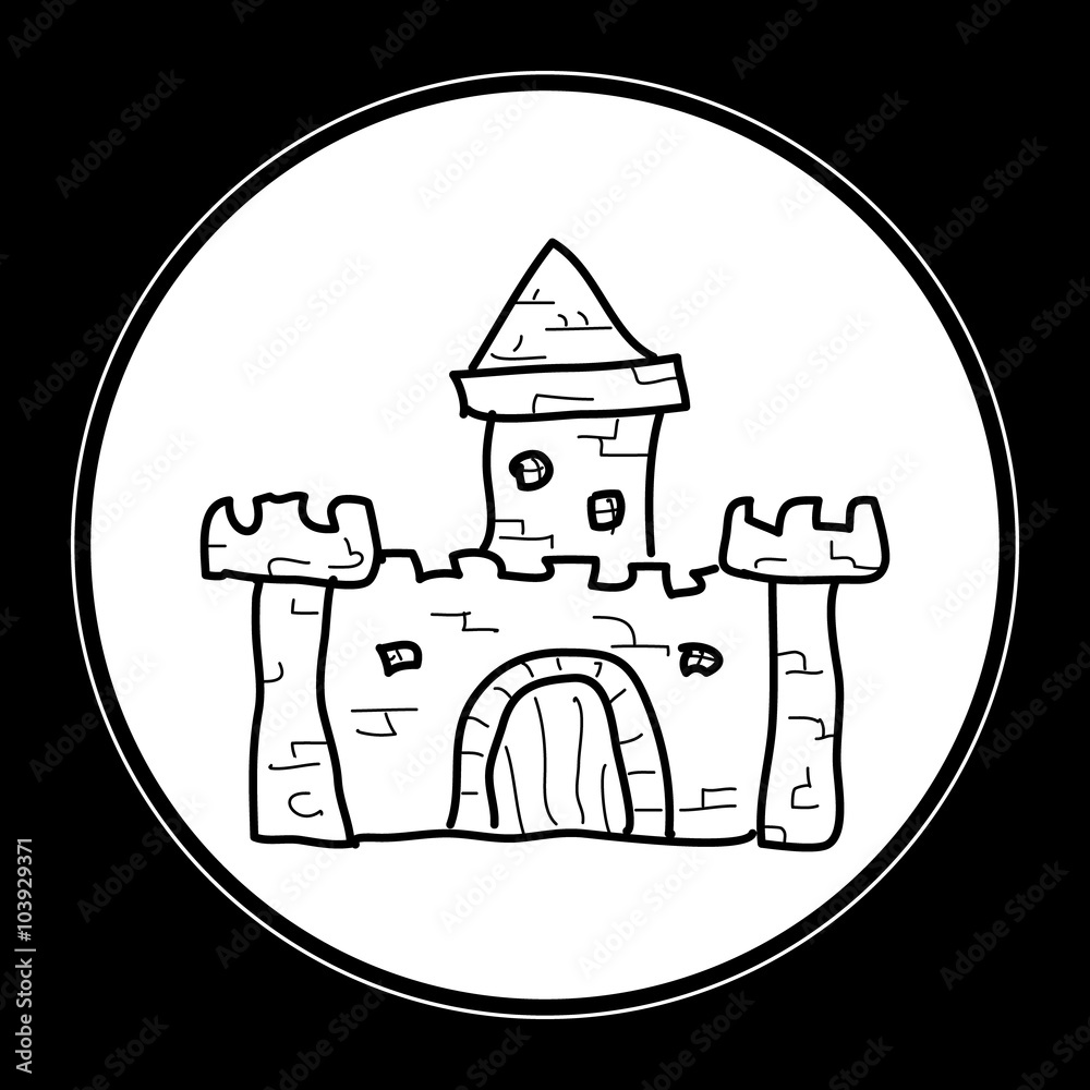 Simple doodle of a castle