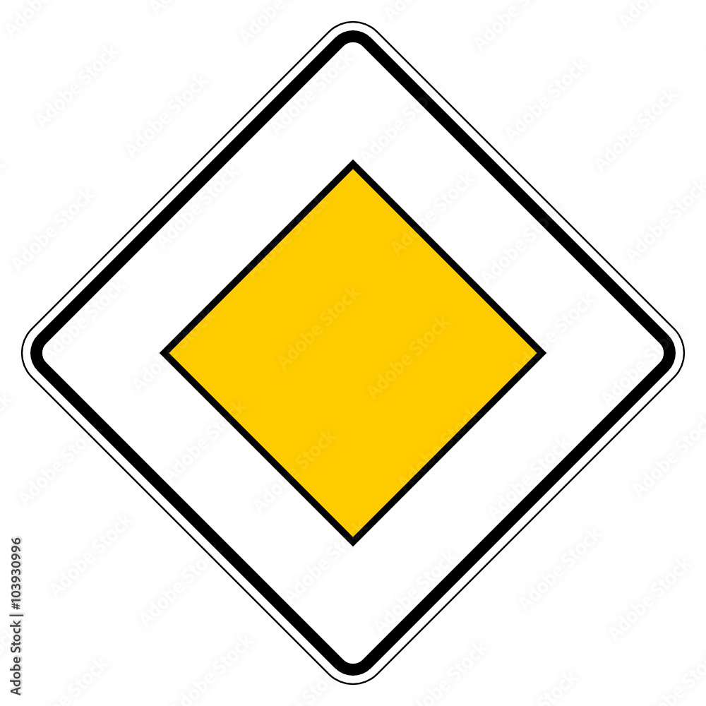 Vorfahrtstraße - Richtzeichen Vorfahrtstraße - Richtzeichen