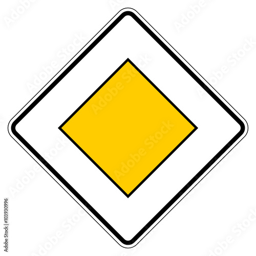 Vorfahrtstraße - Richtzeichen