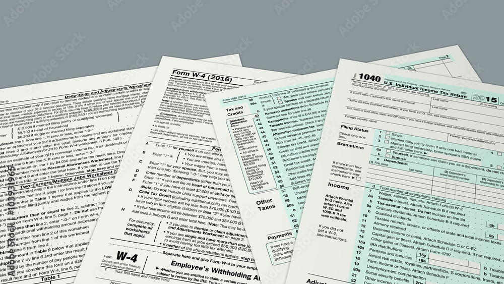 Fototapeta premium usa taxes concept
