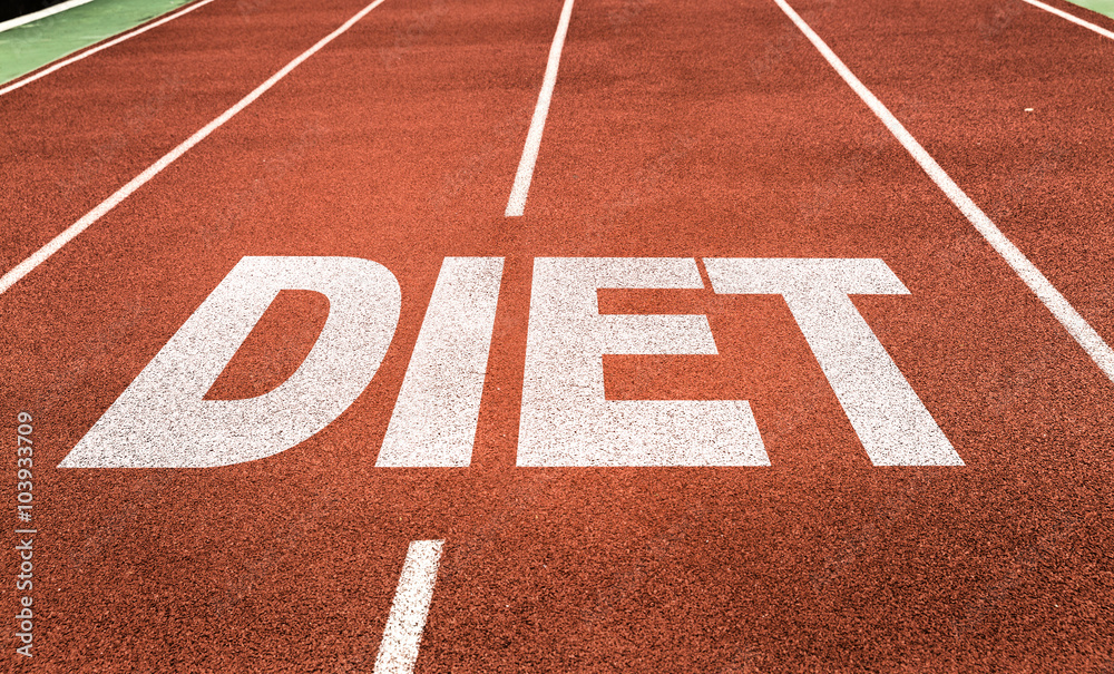 Diet written on running track