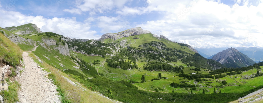 The view on the Rofan, Achensee, Tirol Austria