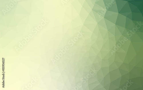 Green polygonal design pattern  which consist of triangles and gradient in origami style.