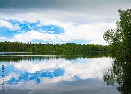 Fototapeta Naklejka Na Ścianę i Meble -  Solovki.  landscape lake day!