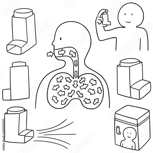 vector set of inhalation medicine