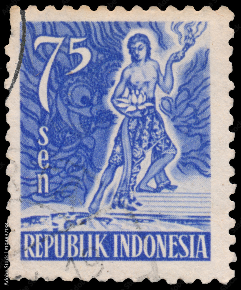 Stamp printed in Indonesia shows Spirit of Indonesia