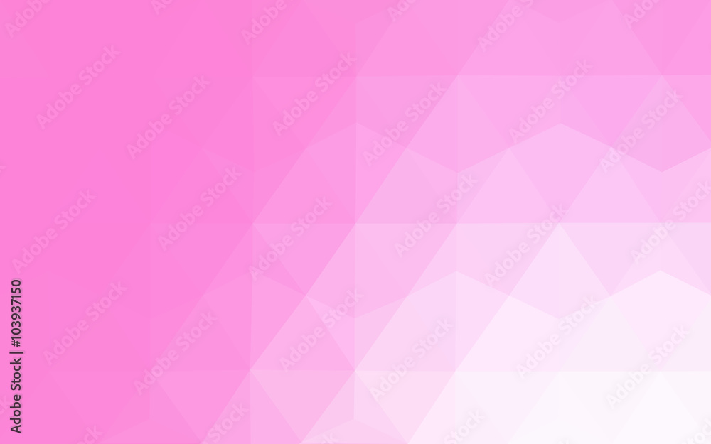 Pink polygonal design pattern, which consist of triangles and gradient in origami style.