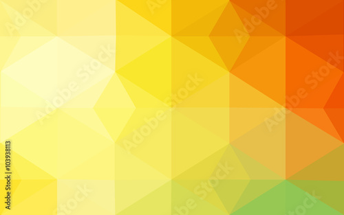 Multicolor red  yellow  orange polygonal design pattern  which consist of triangles and gradient in origami style.