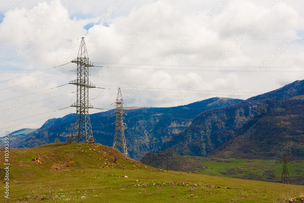 Obraz premium electricity pylon