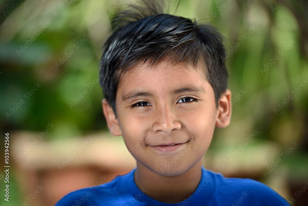 close up of latino boy