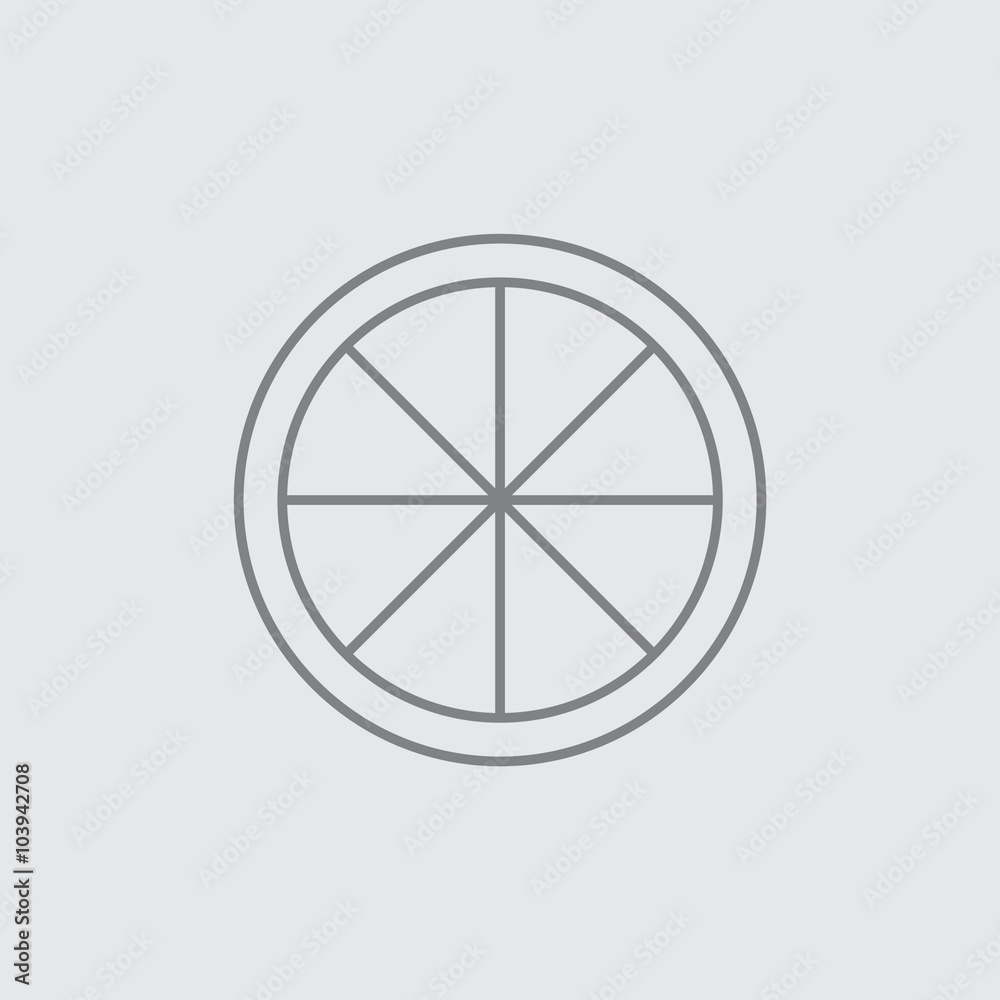 Thin line wheel vector universal icon .. Thin line wheel vector universal icon ..