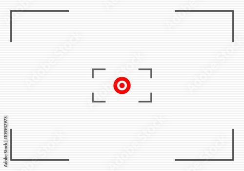 Camera viewfinder rec background vector
