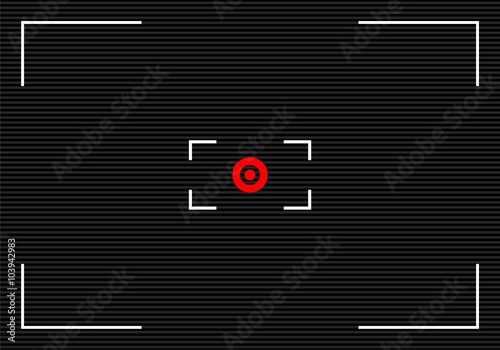Camera viewfinder rec background vector