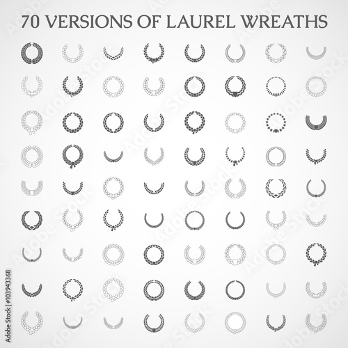Design element wreath. Laurel wreath Icon Vector. Laurel wreath Icon JPG. Laurel wreath Icon Art. Laurel wreath Icon Image. Laurel wreath Icon AI. Laurel wreath Icon Drawing.Icon set. Vector  brush.