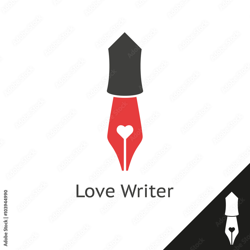 Love Writer Logo Template Design Vector Love Writer Logo Template Design Vector