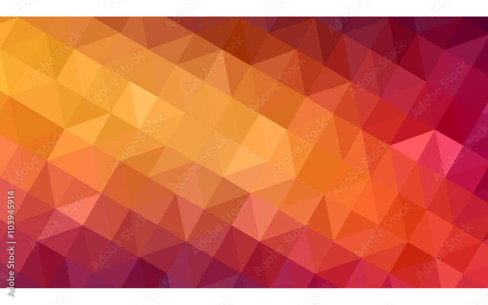 Multicolor dark pink, yellow polygonal design pattern, which consist of triangles and gradient in origami style. Multicolor dark pink, yellow polygonal design pattern, which consist of triangles and gradient in origami style.