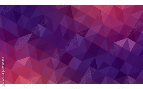 Multicolor dark pink, yellow polygonal design pattern, which consist of triangles and gradient in origami style.
