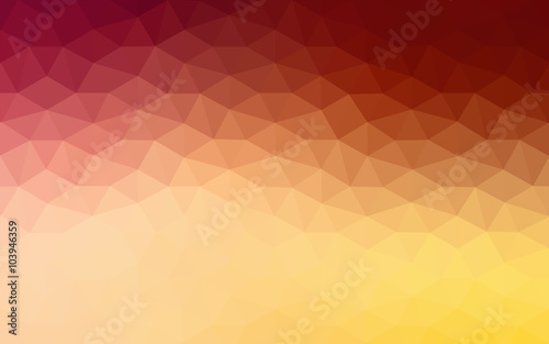 Multicolor dark red  yellow  orange polygonal design pattern  which consist of triangles and gradient in origami style.