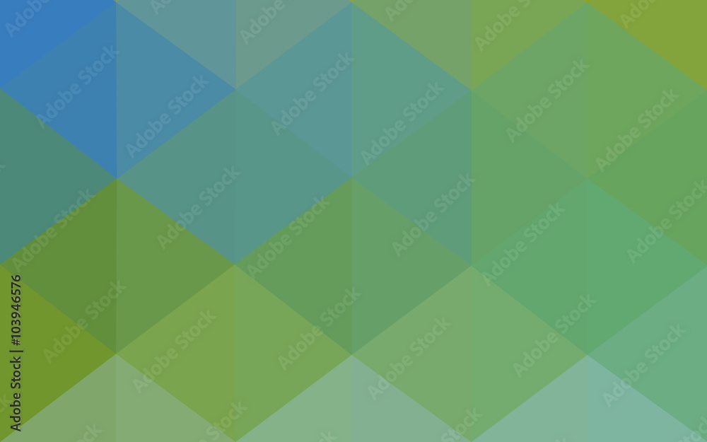 Obraz premium Multicolor green, blue polygonal design pattern, which consist of triangles and gradient in origami style.