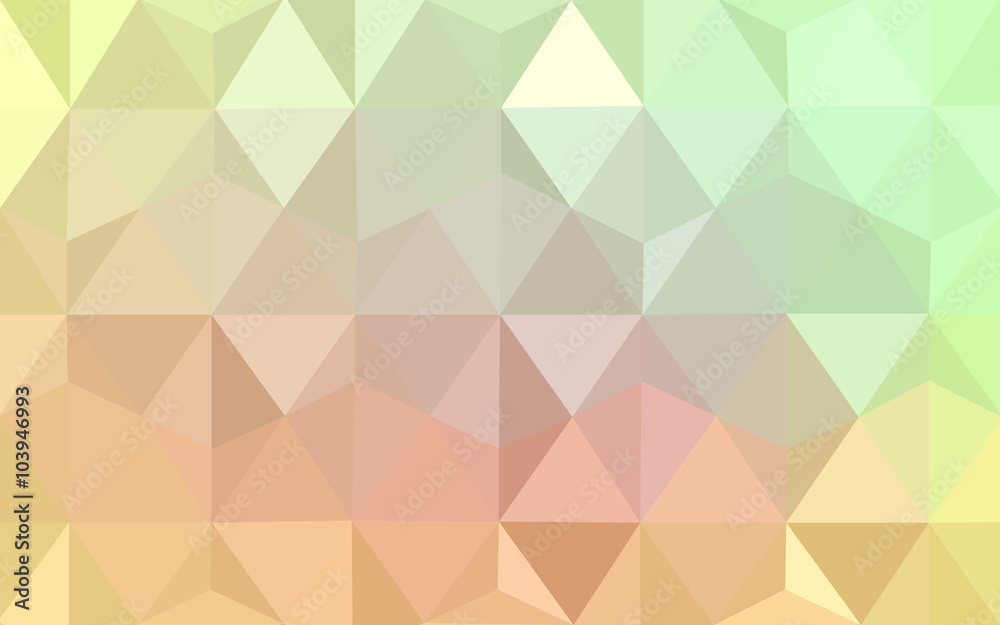 Fototapeta premium Multicolor green, yellow, orange polygonal design pattern, which consist of triangles and gradient in origami style.