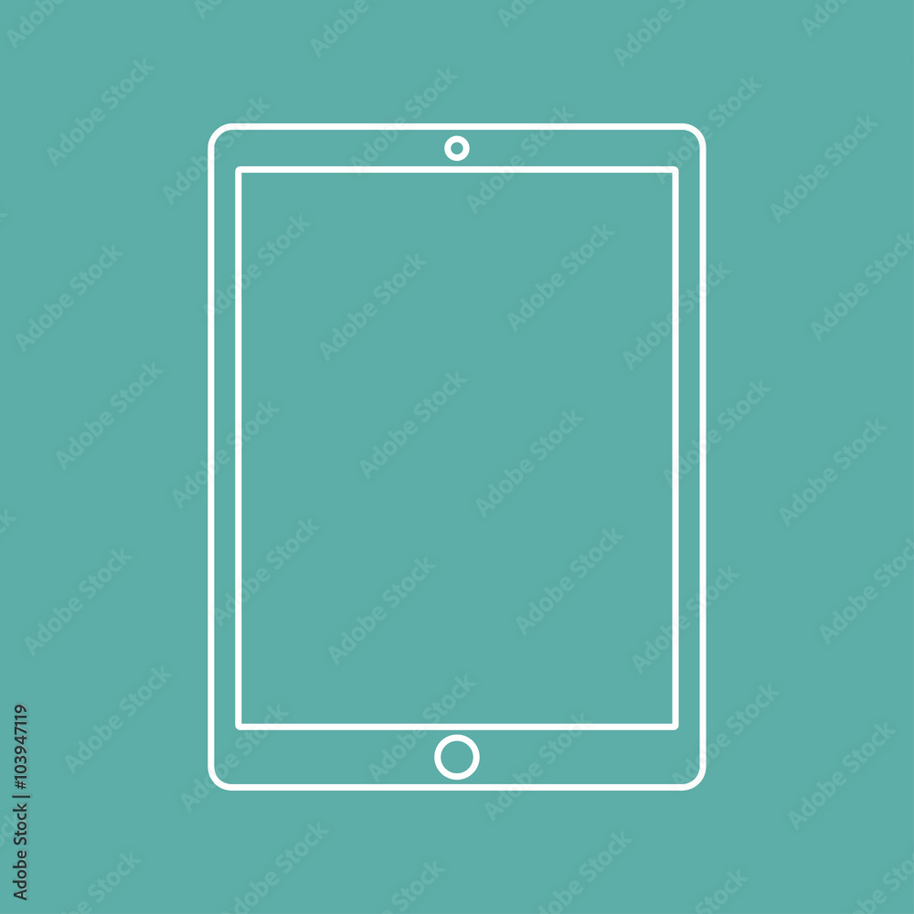 tablet outline,icon flat-style on the background. stock vector illustration eps10 tablet outline,icon flat-style on the background. stock vector illustration eps10