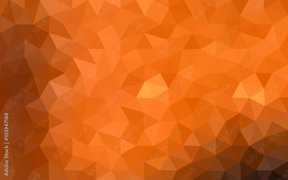 Fototapeta premium Dark orange polygonal design pattern, which consist of triangles and gradient in origami style.