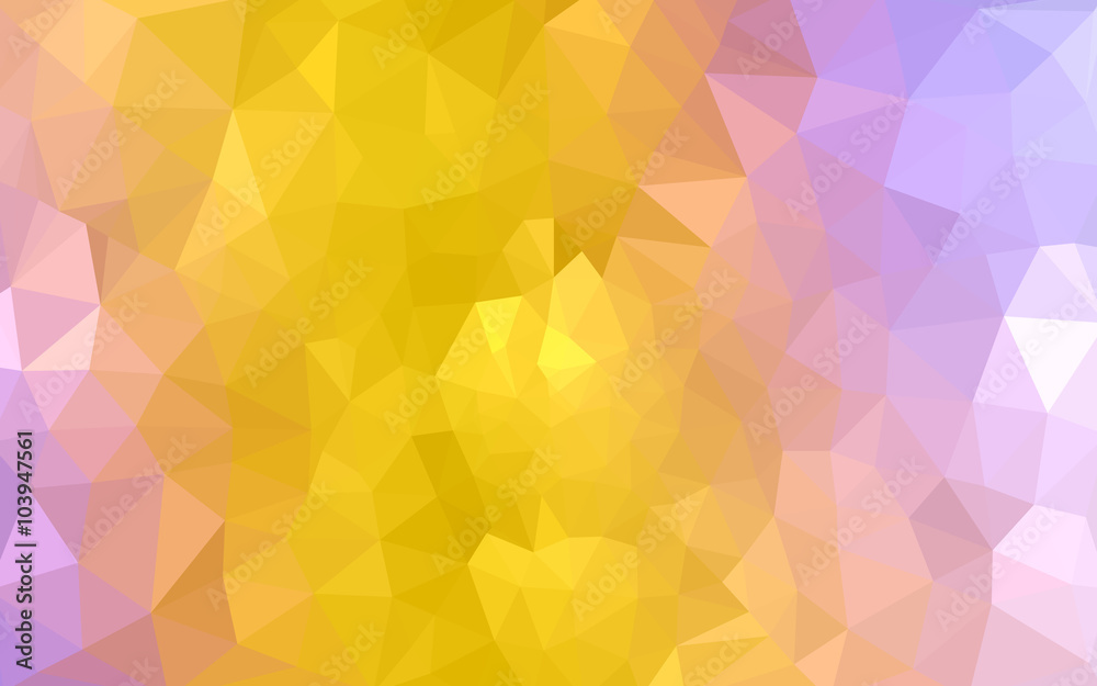 Fototapeta premium Multicolor pink, yellow polygonal design pattern, which consist of triangles and gradient in origami style.