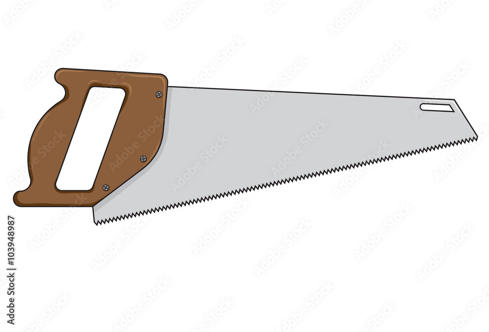 Vector illustration of a saw for wood Vector illustration of a saw for wood