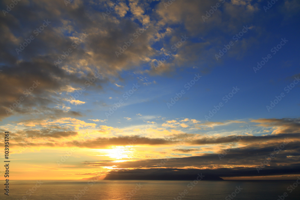 La gomera island from Tenerife. La gomera island from Tenerife.