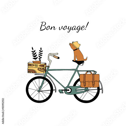Vintage bicycle illustration.