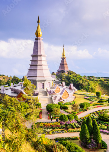 Pagoda in Inthanon national park  Landmark unseen in Thailand