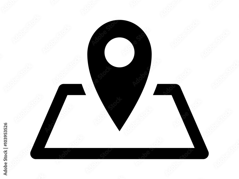 Map marker location on map flat icon for apps and websites Map marker location on map flat icon for apps and websites