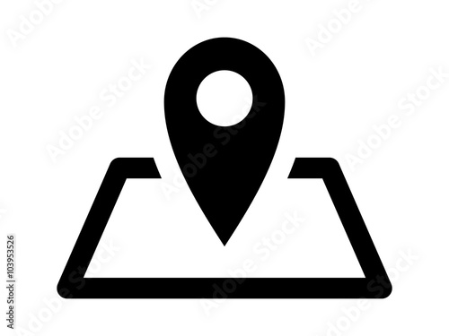 Map marker location on map flat icon for apps and websites