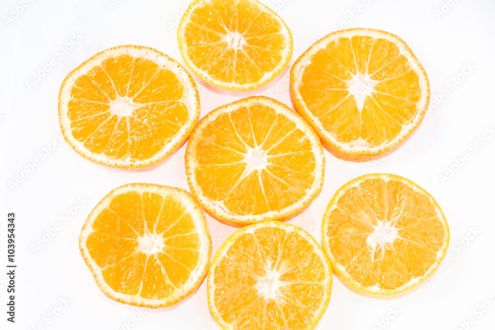 Orange fruit isolated on white background