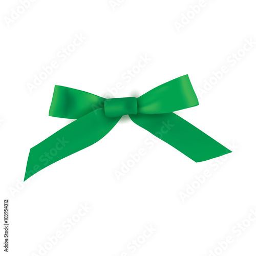 Realistic green gift ribbon