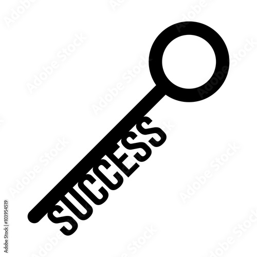 Key to success flat icon for apps and websites 