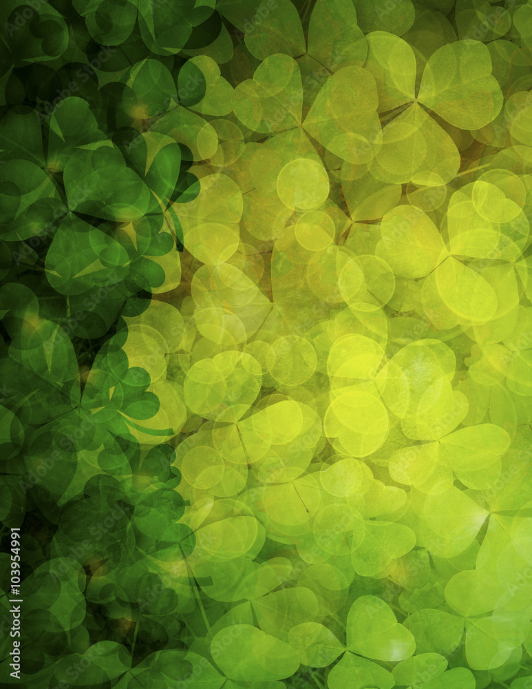 Shamrock Leaves Background Illustration Stock Photo | Adobe Stock