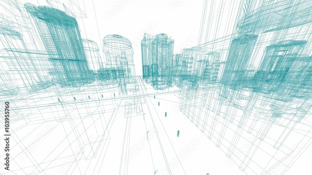 4K UHD animation - 3D MODELING - TRAVELLING ON CITY