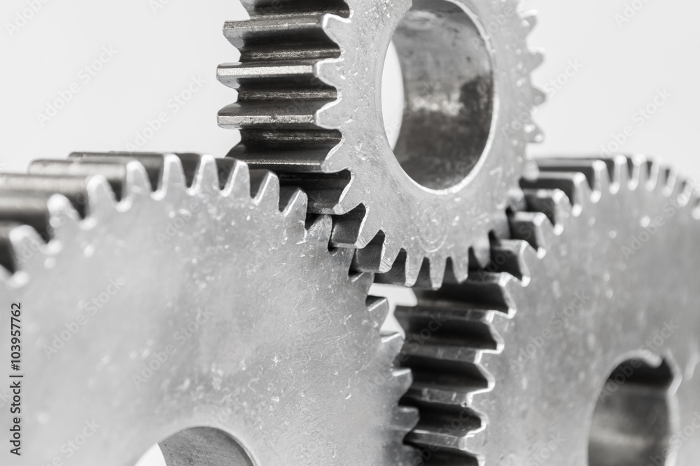 close up gears set for unity meaning on isolated background close up gears set for unity meaning on isolated background