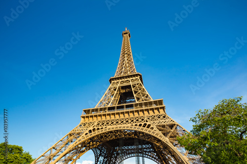 Summer in Paris and the Eiffel tower