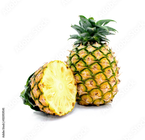 Isolated Pineapples .