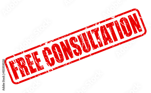 Free consultation RED STAMP TEXT